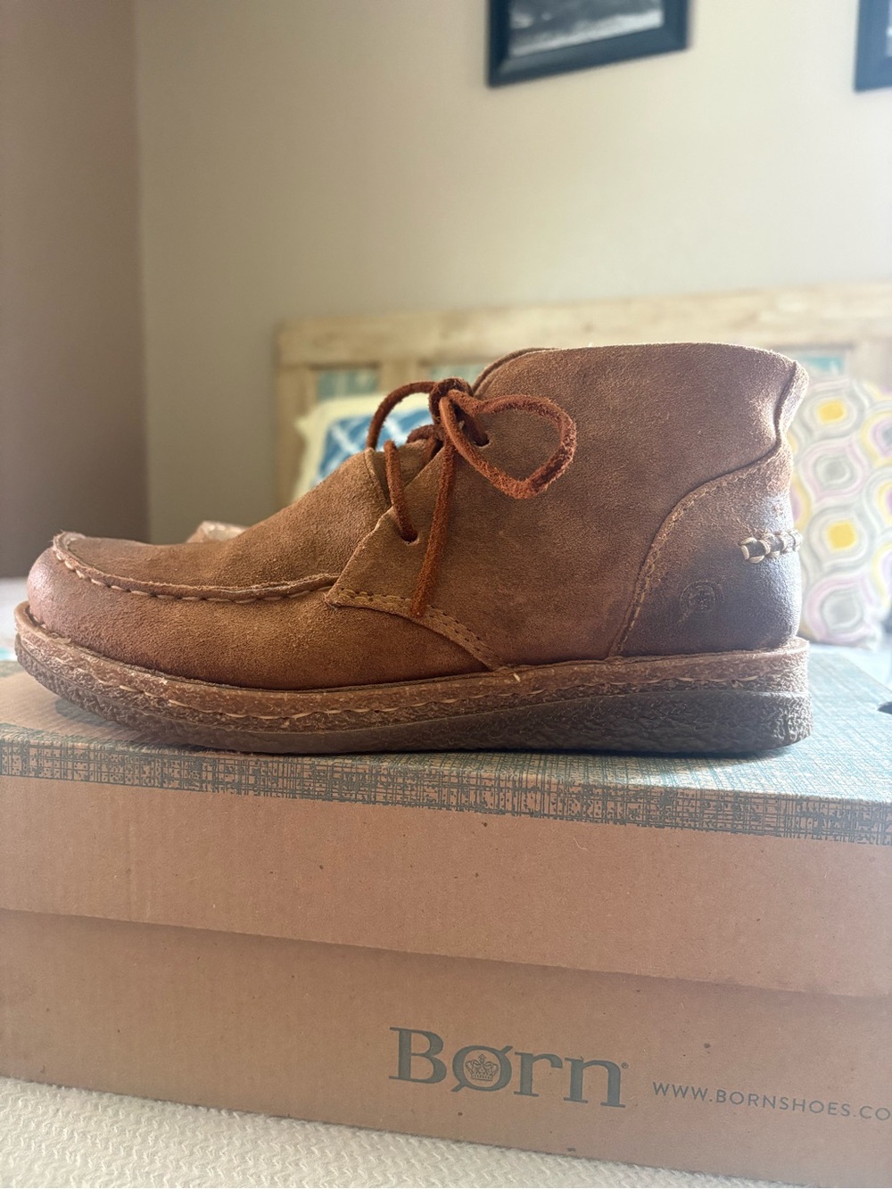 Born Women’s Brown Suede Booties - Picture 3 of 8